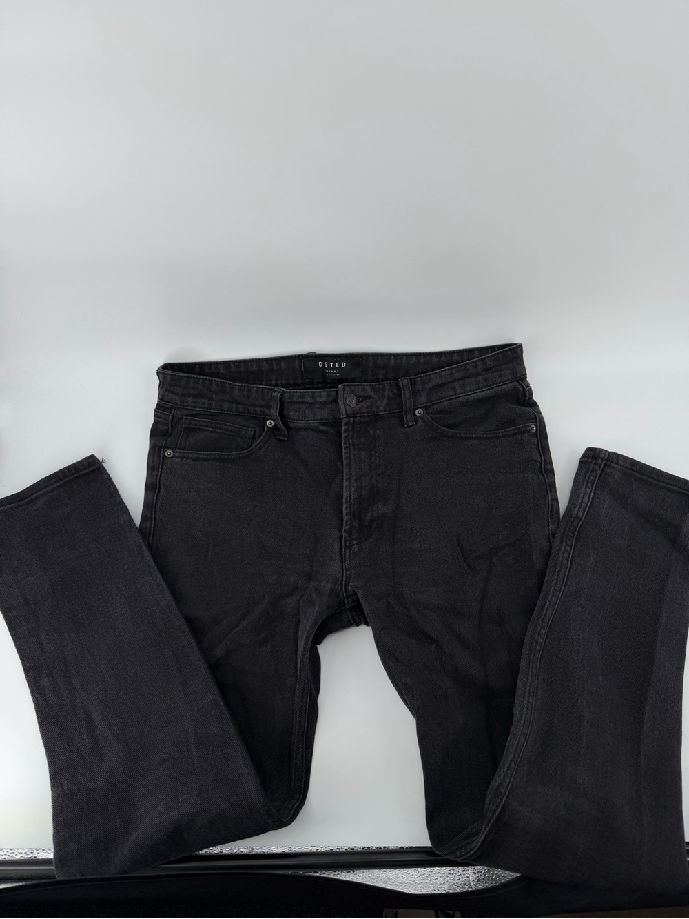 DSTLD Los Angeles Men's Skinny Jeans Size 34x30 Faded Black Denim